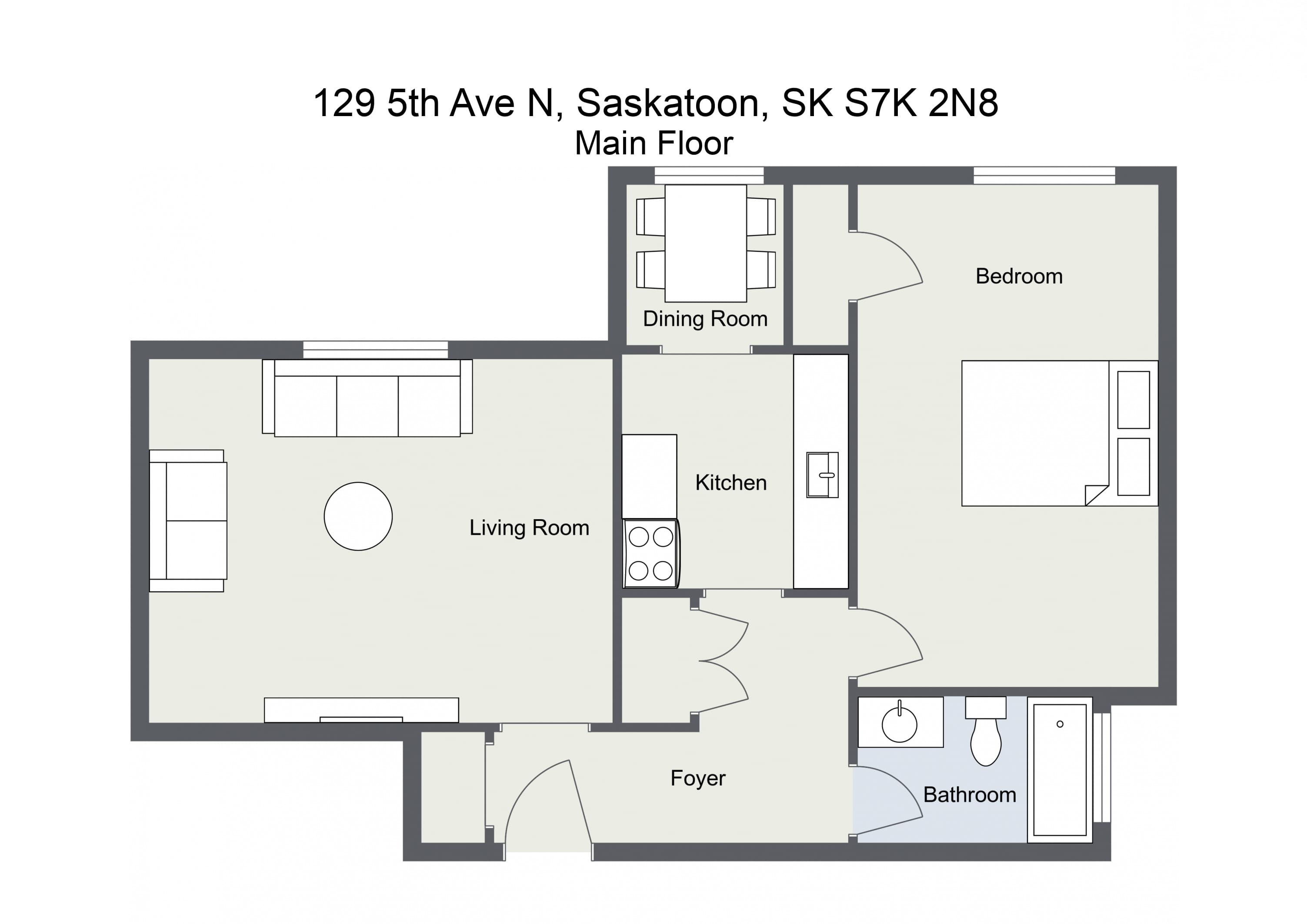 Cambridge Apartments — typical suite floor plan